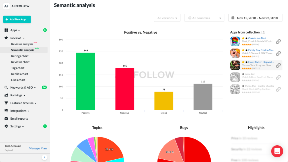 screenshot of AppFollow