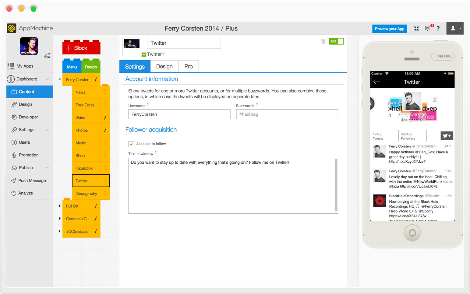 screenshot of AppMachine