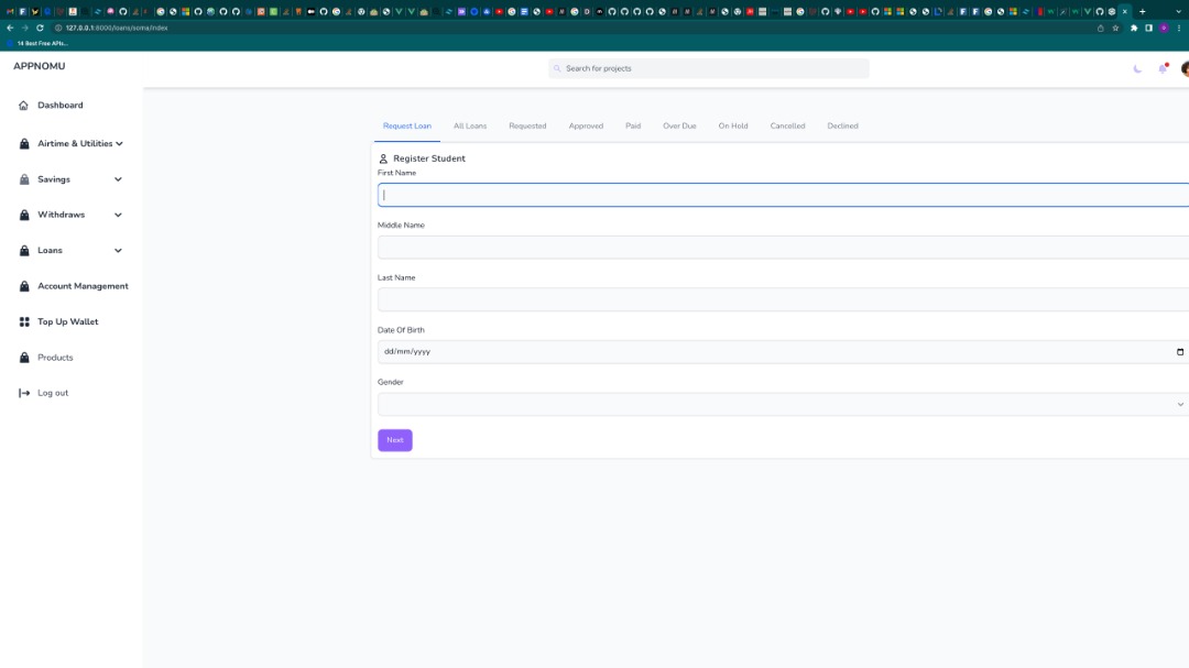 screenshot of AppNomu