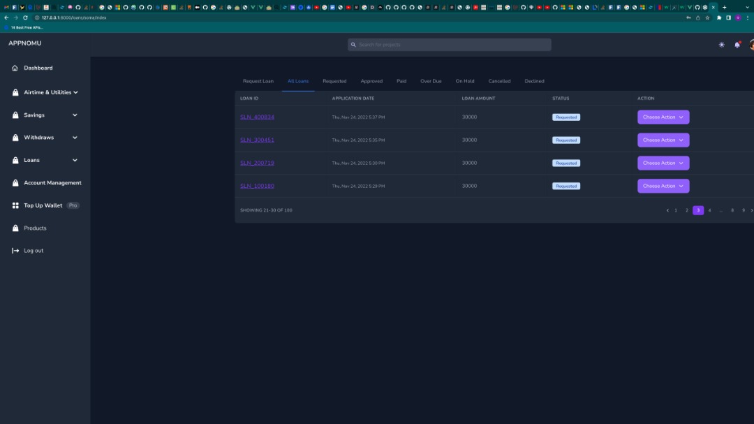 screenshot of AppNomu