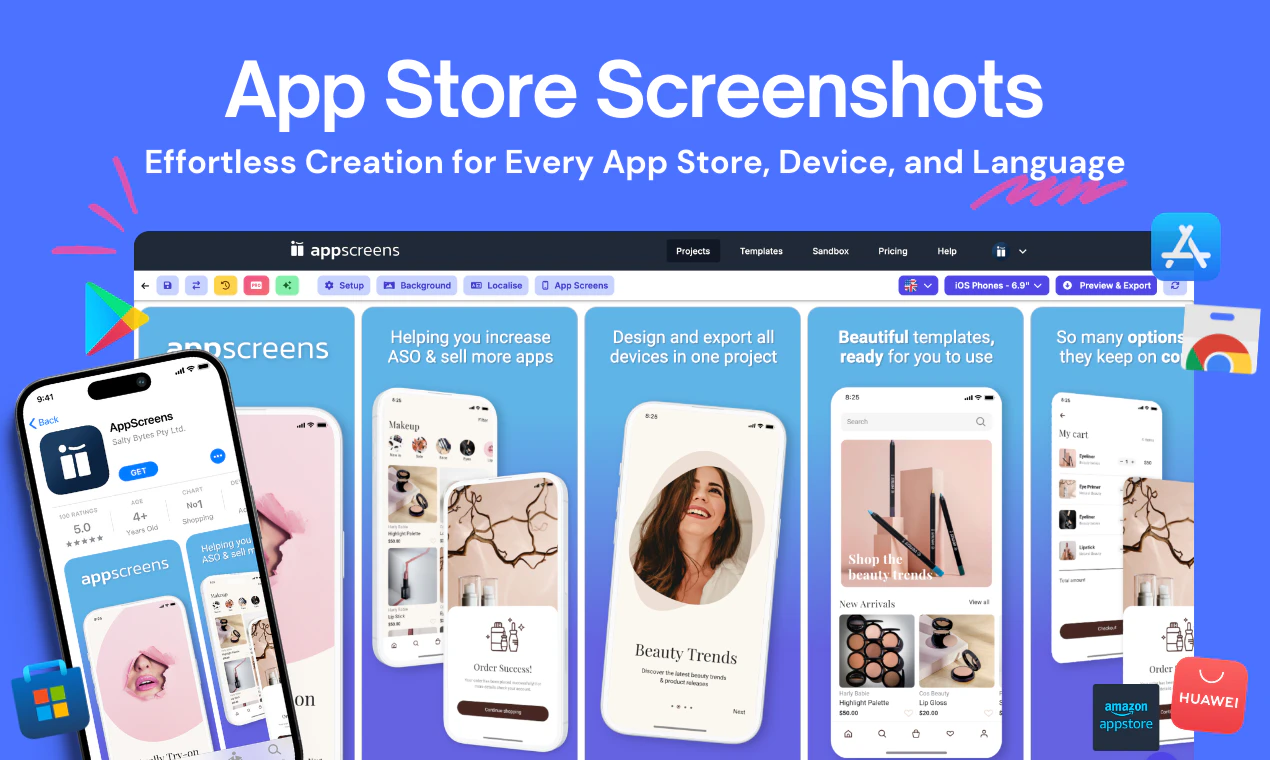 screenshot of AppScreens