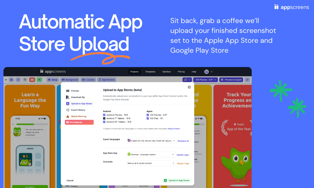 screenshot of AppScreens