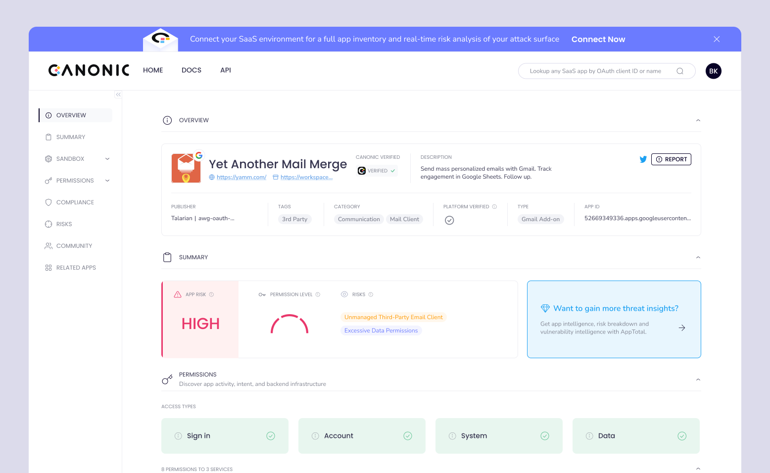 screenshot of AppTotal