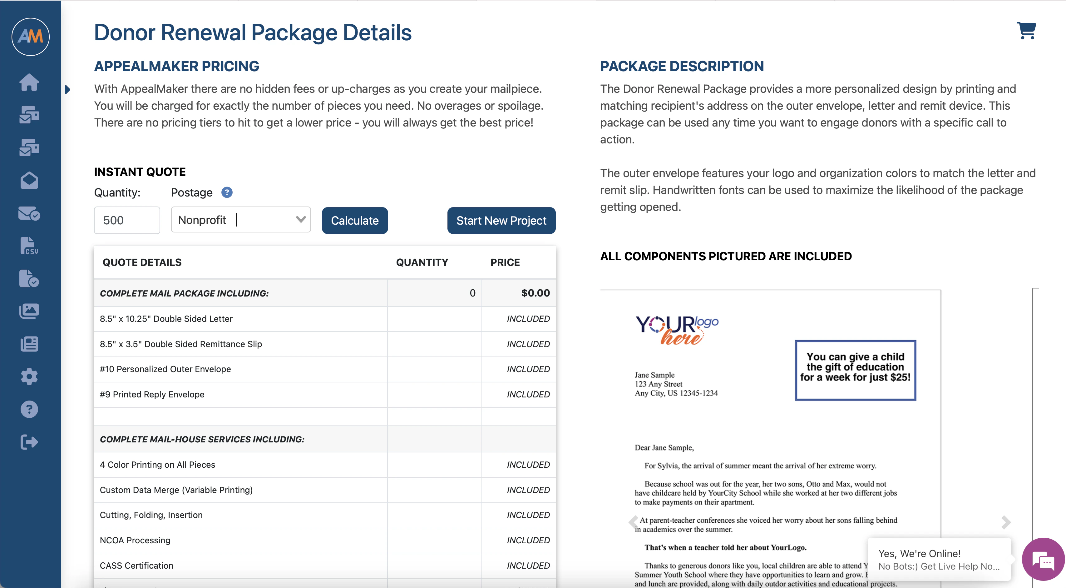 screenshot of AppealMaker