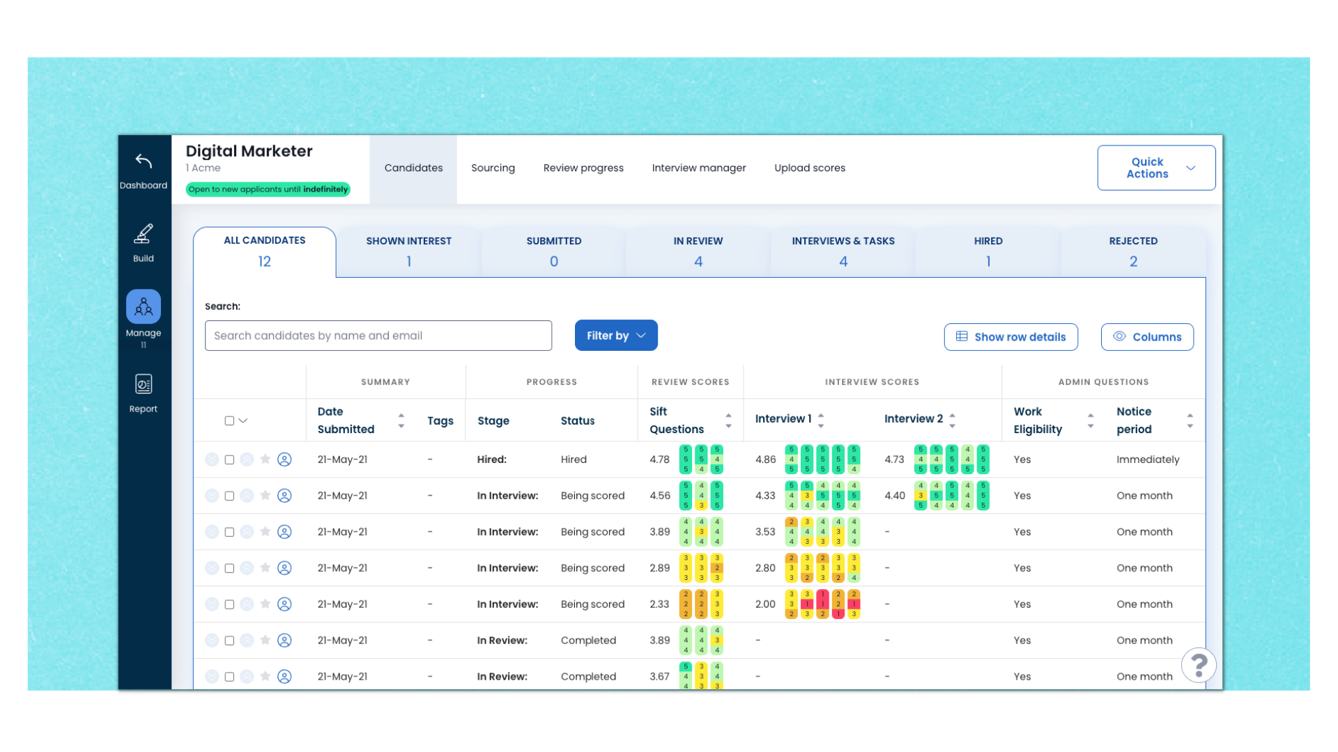 screenshot of Applied