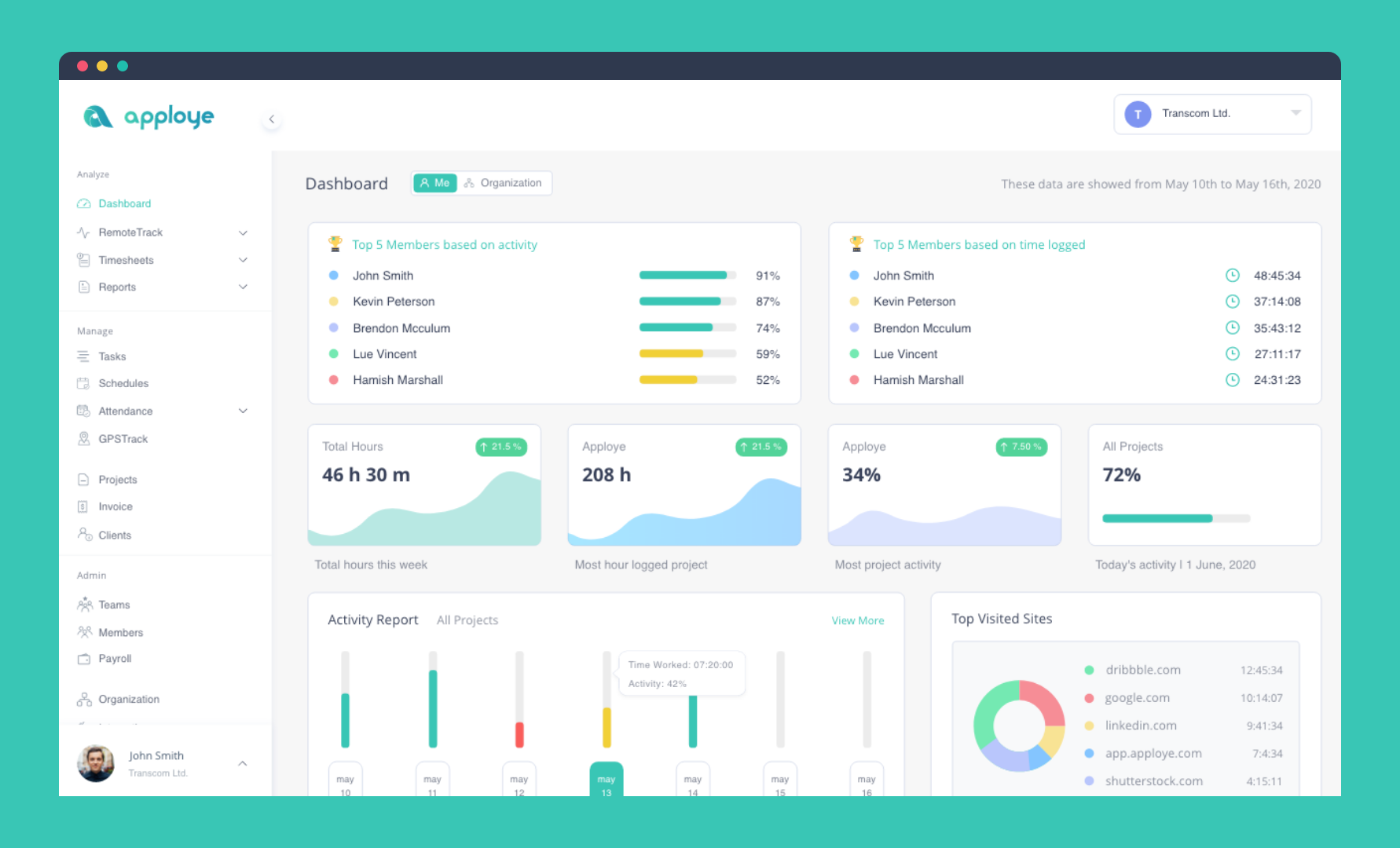screenshot of Apploye