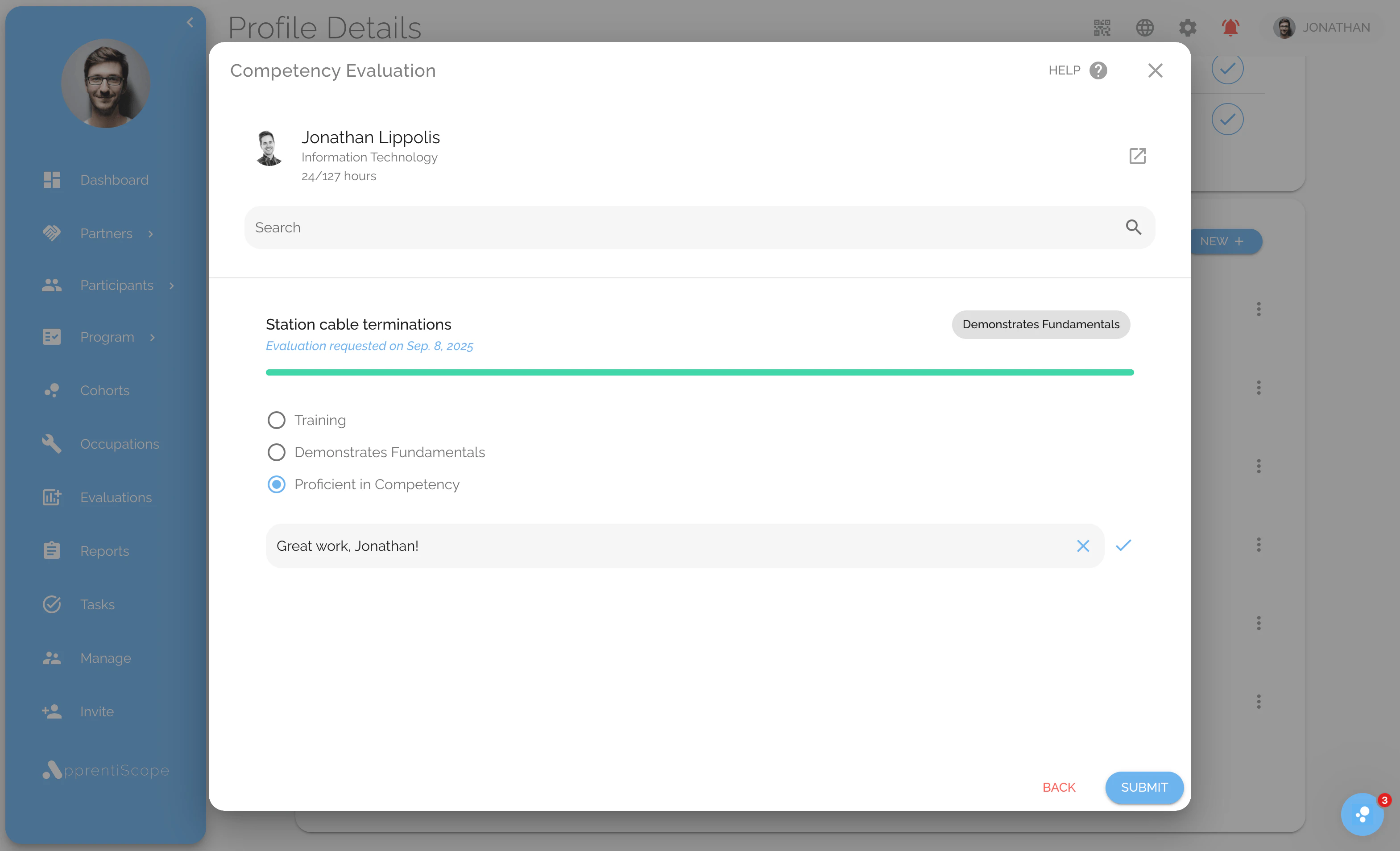 screenshot of ApprentiScope