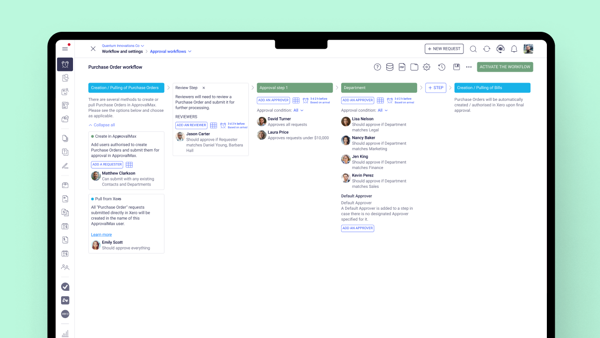 screenshot of ApprovalMax