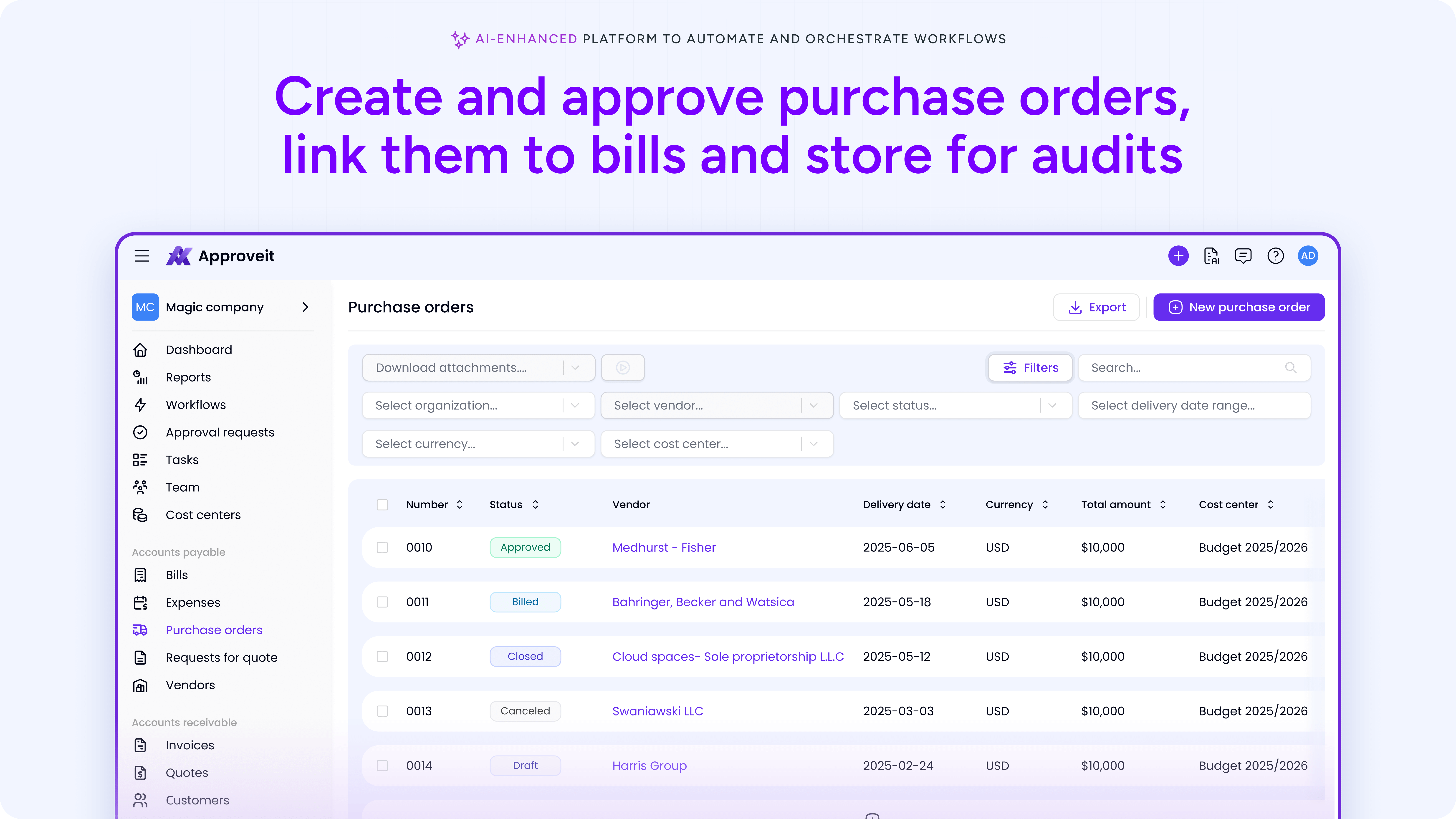 screenshot of Approveit