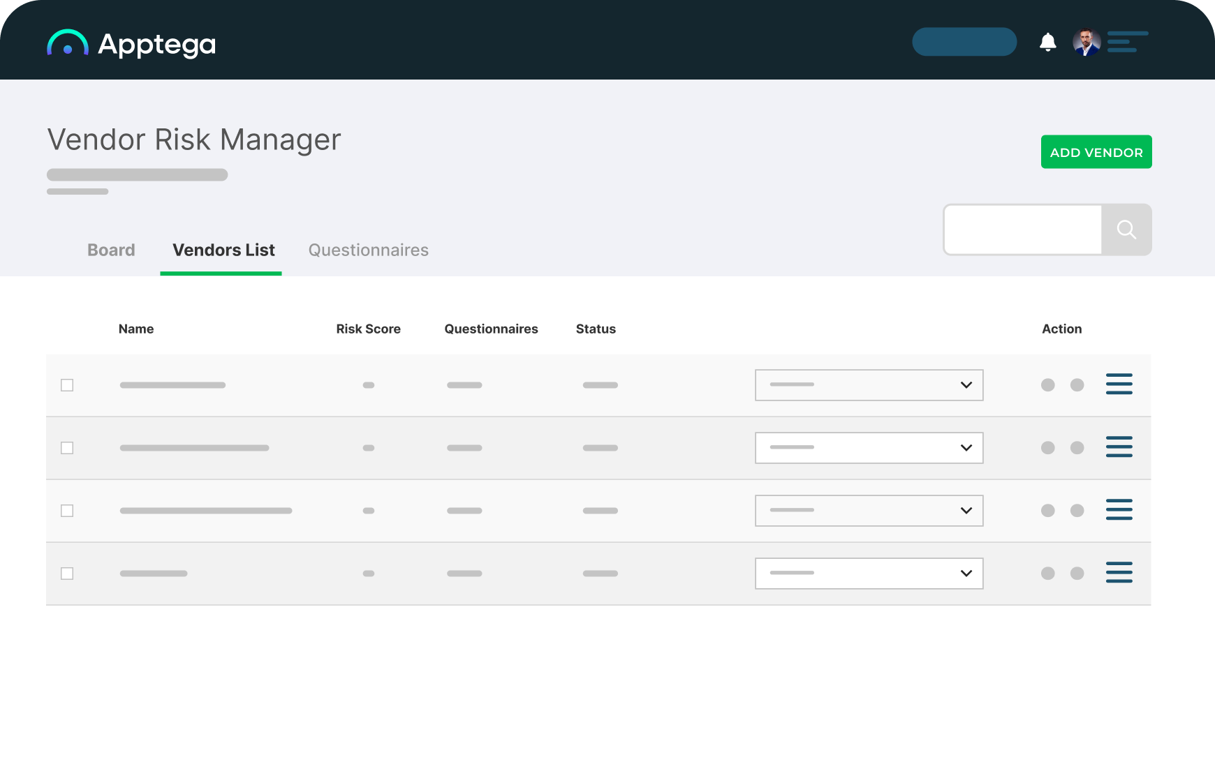 screenshot of Apptega