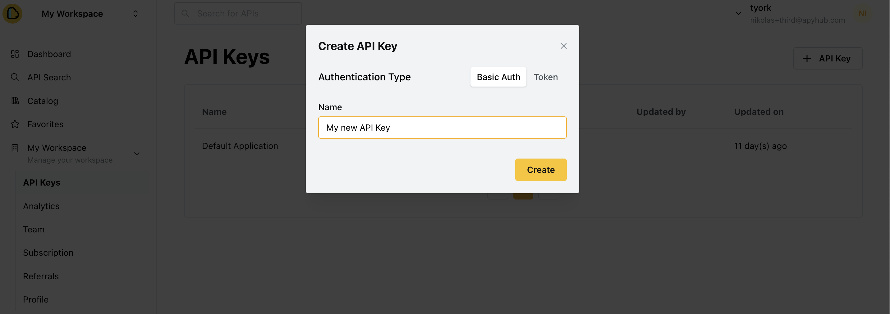 screenshot of ApyHub