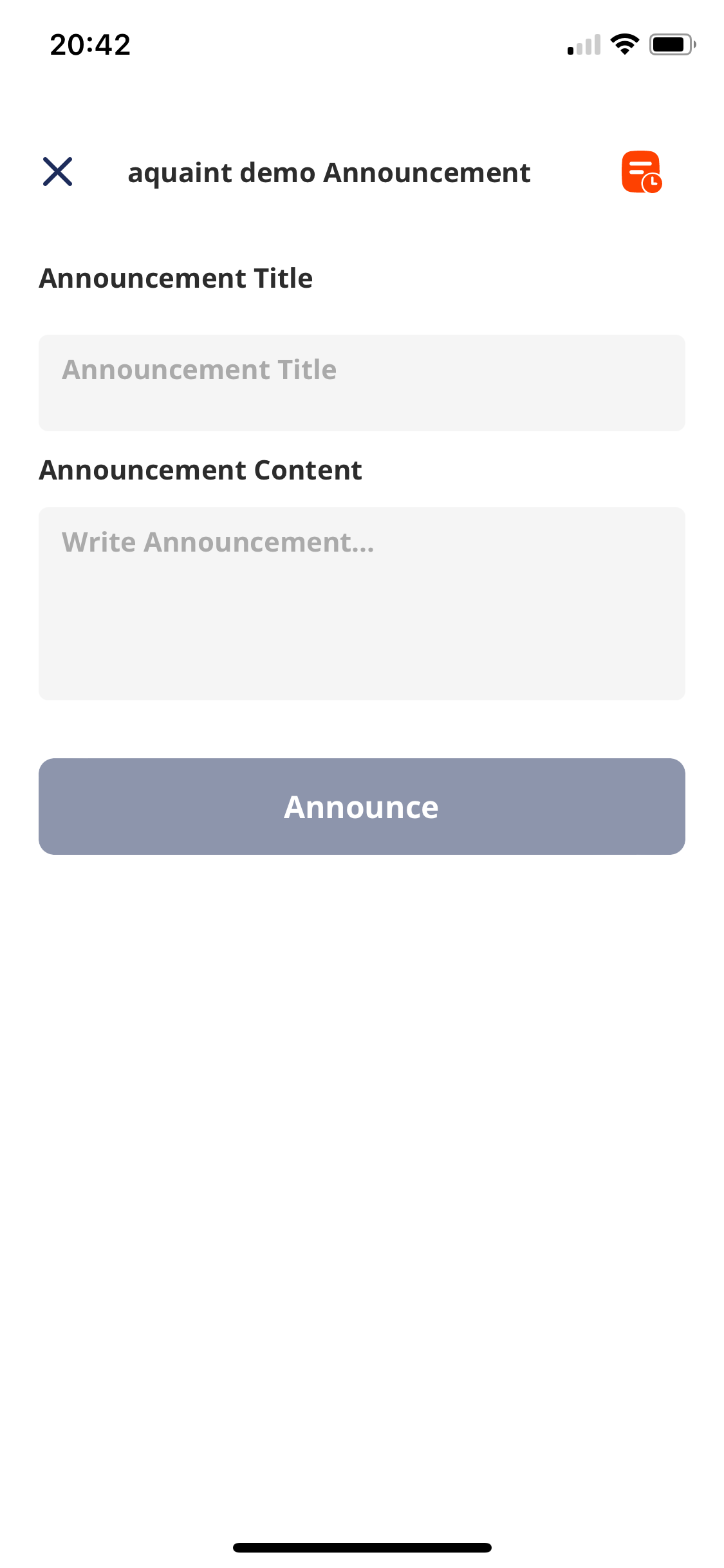 screenshot of Aquaint