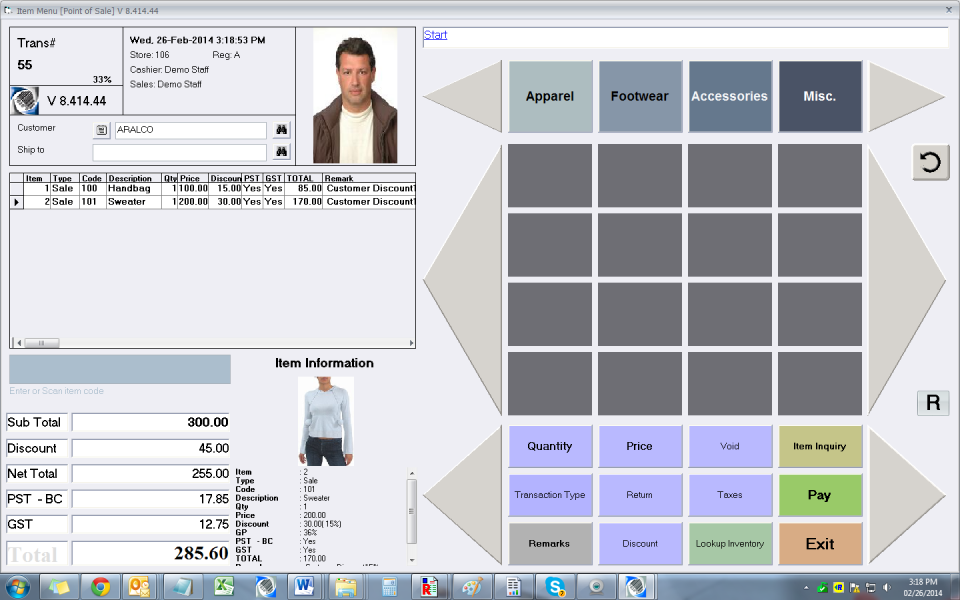 screenshot of Aralco