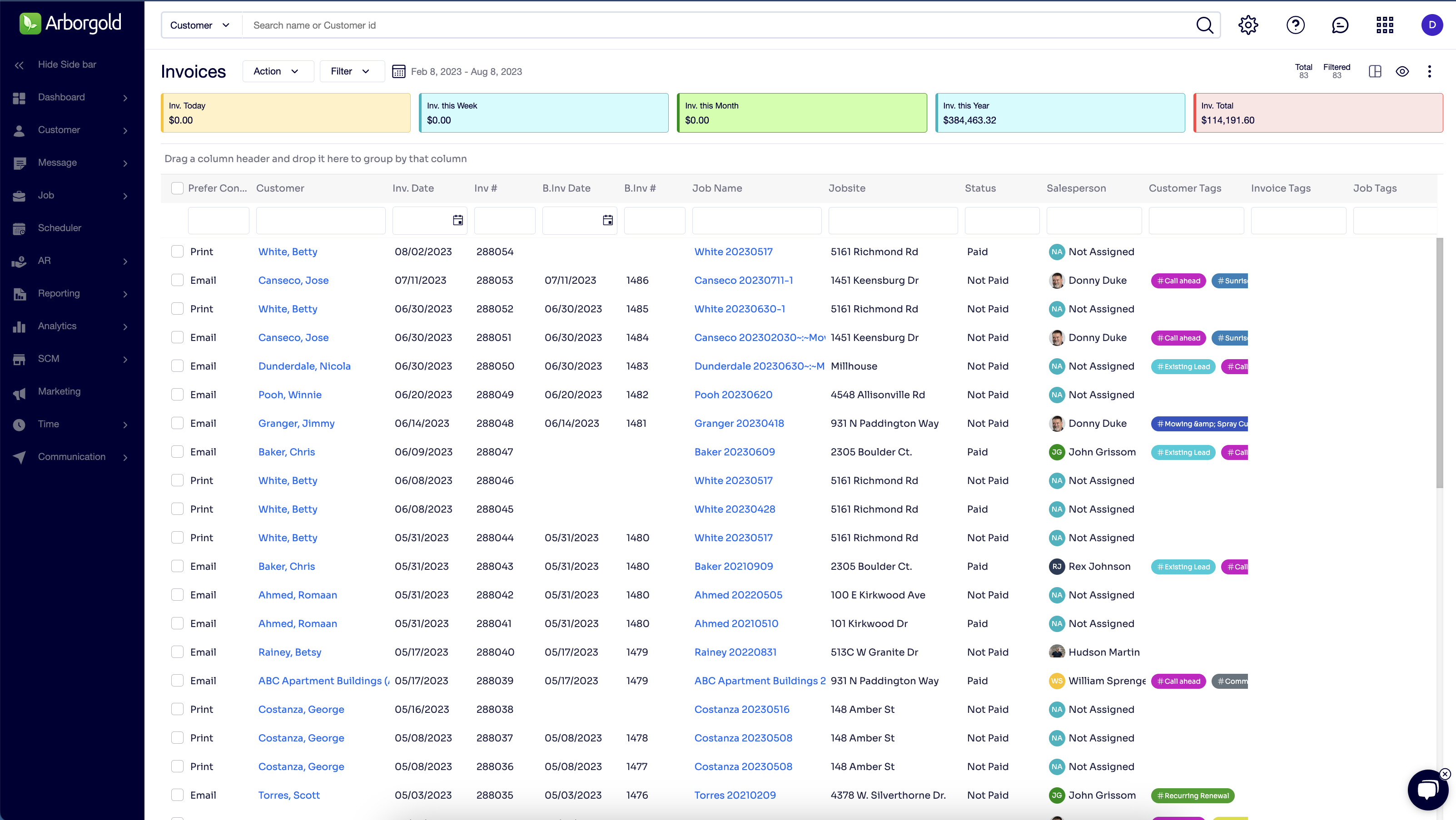 screenshot of Arborgold