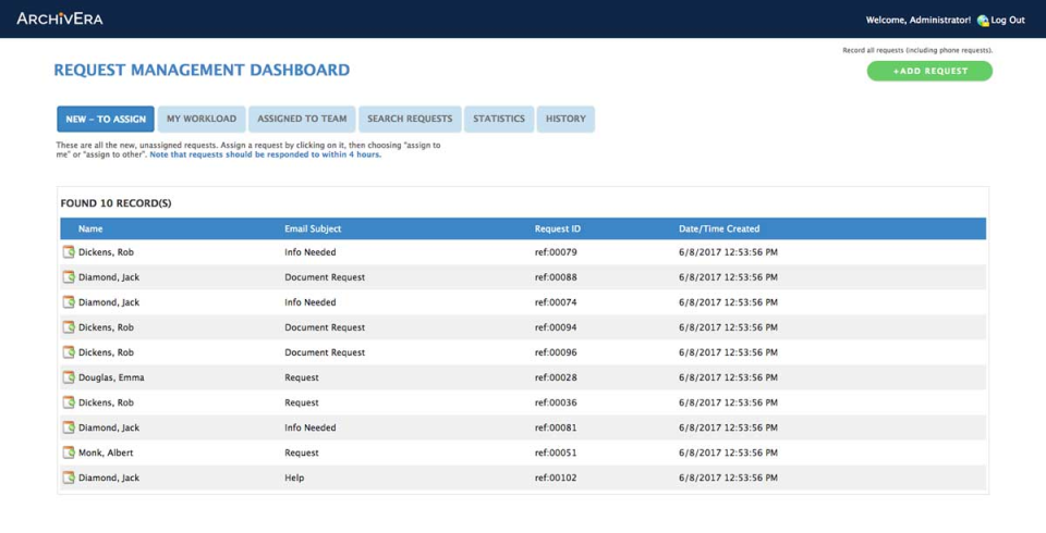 screenshot of ArchivEra