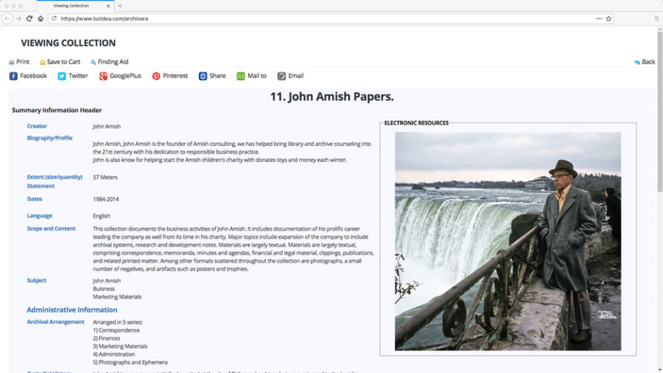 screenshot of ArchivEra