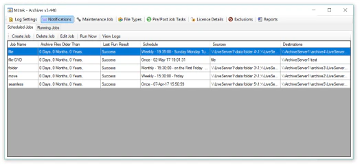screenshot of ArchiverFS
