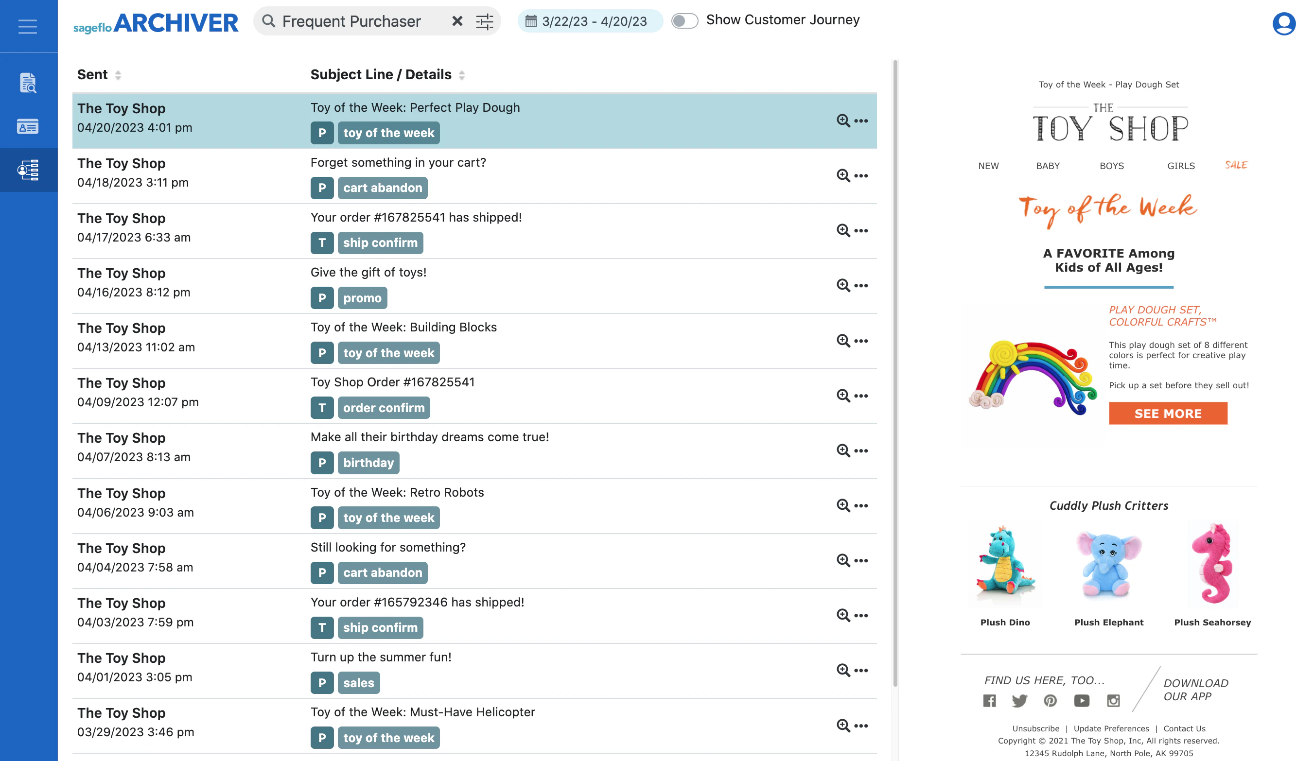 screenshot of Archiver
