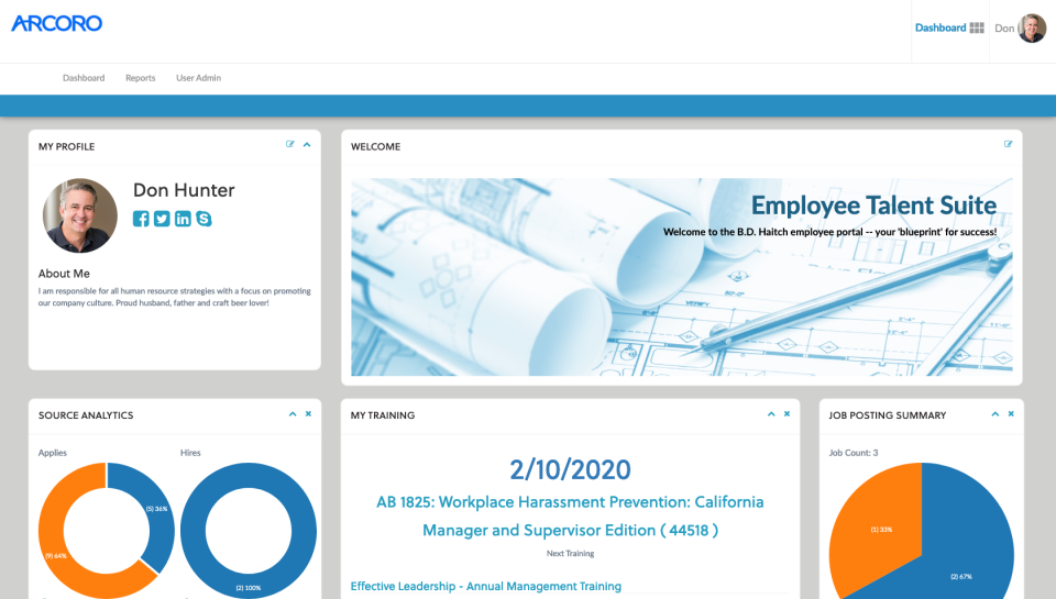 screenshot of Arcoro