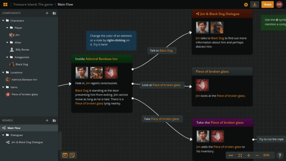 screenshot of Arcweave