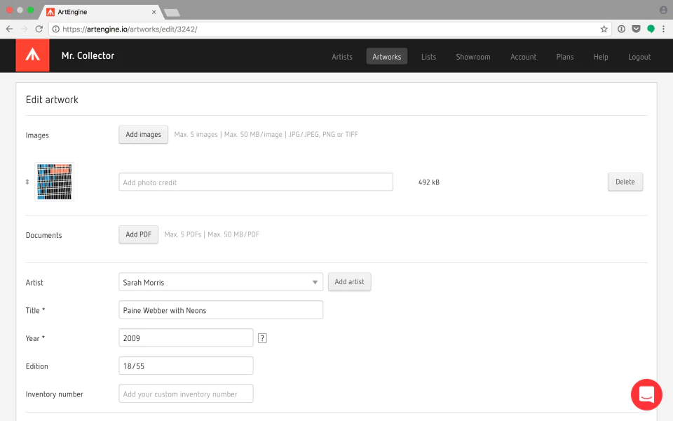 screenshot of ArtEngine