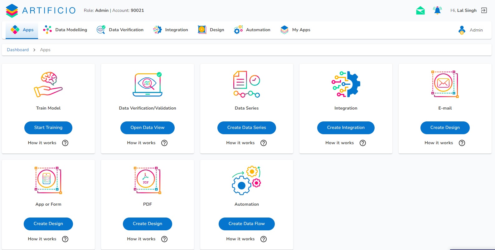 screenshot of Artificio