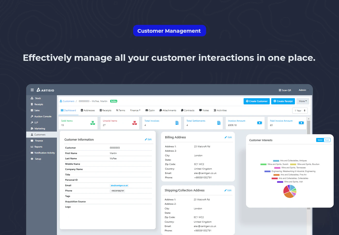 screenshot of Artisio