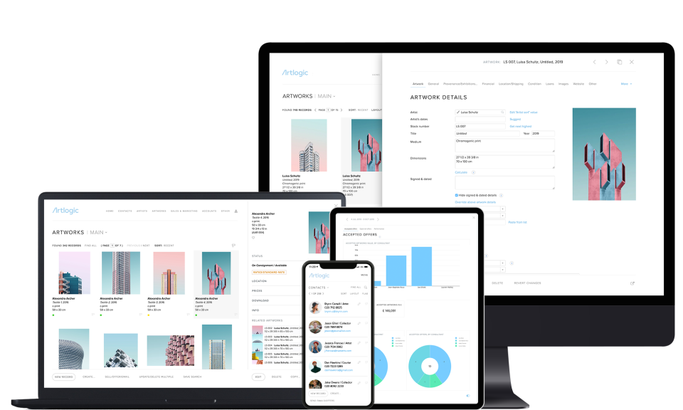 screenshot of Artlogic