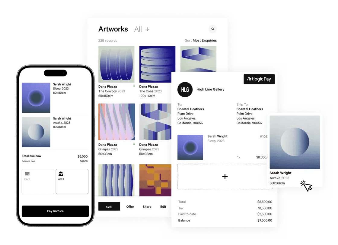 screenshot of Artlogic