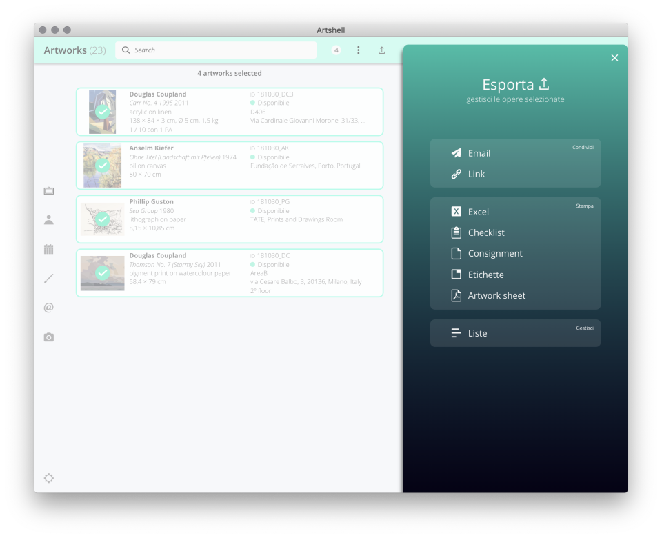 screenshot of Artshell