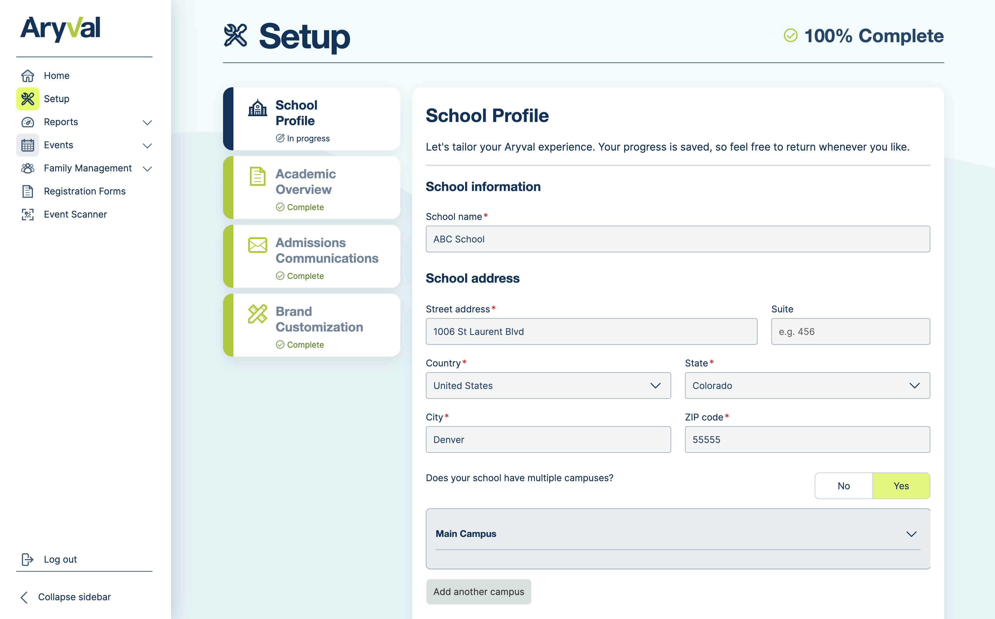 screenshot of Aryval