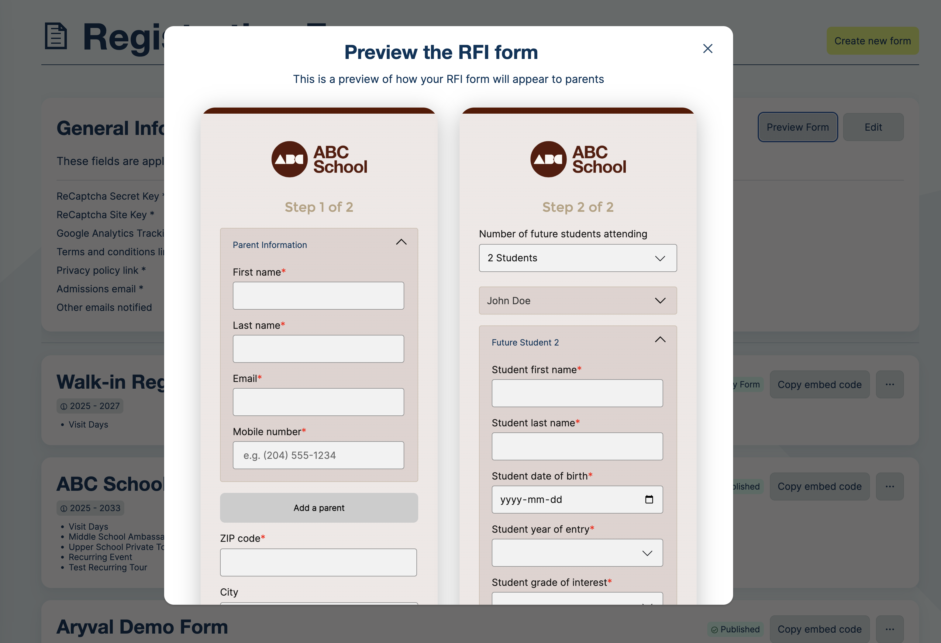 screenshot of Aryval