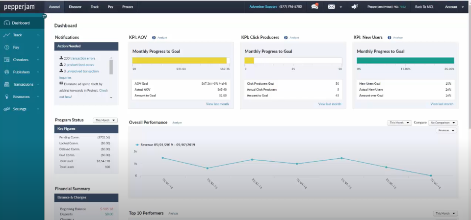 screenshot of Ascend