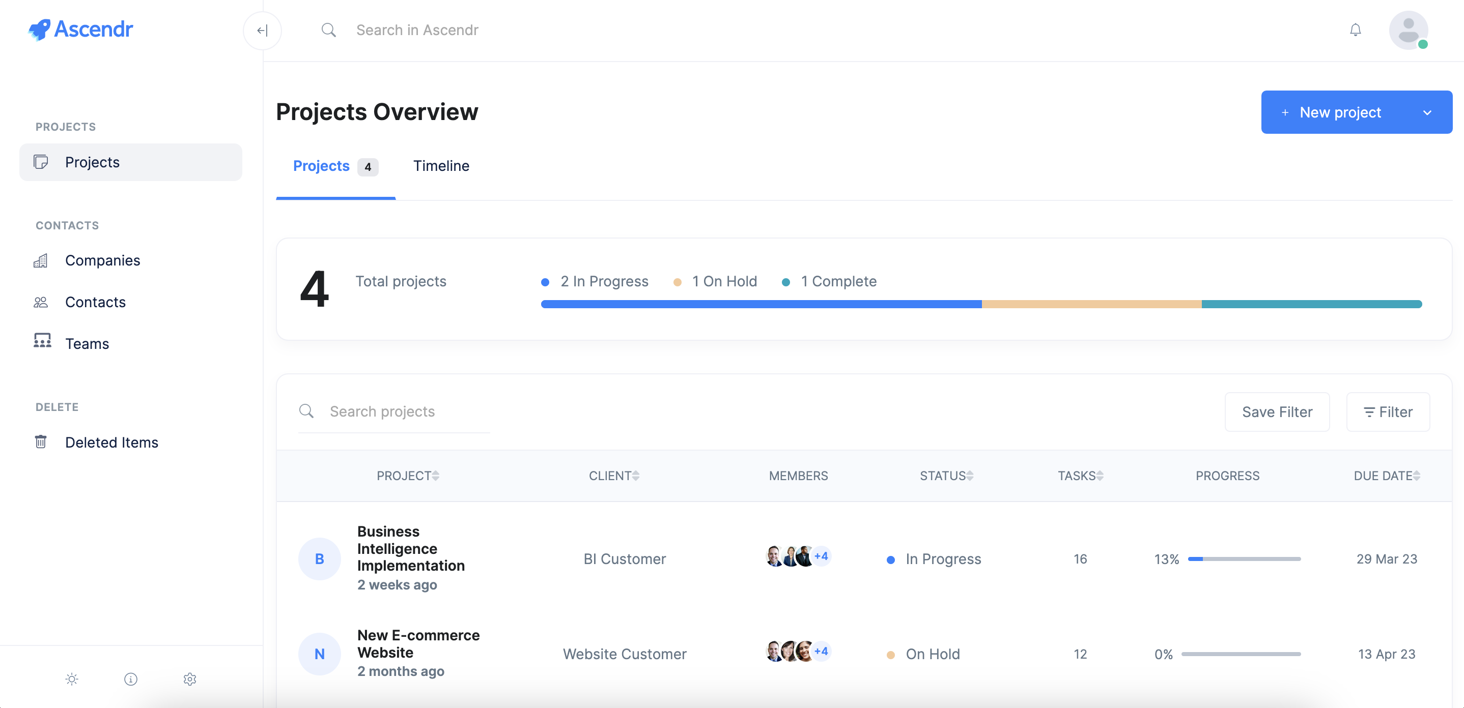 screenshot of Ascendr