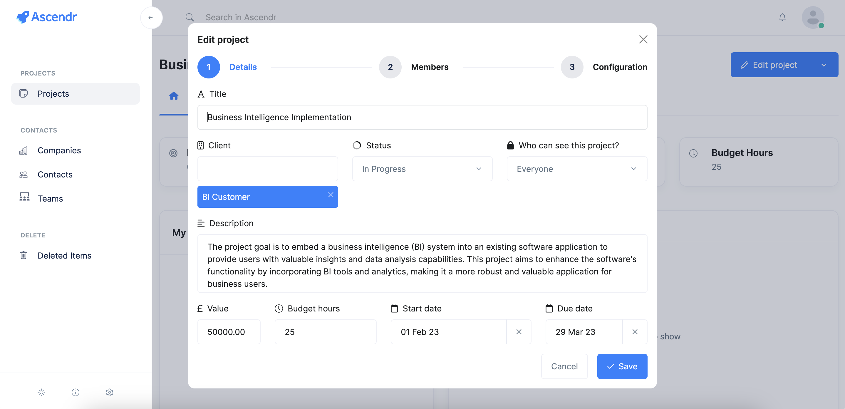 screenshot of Ascendr