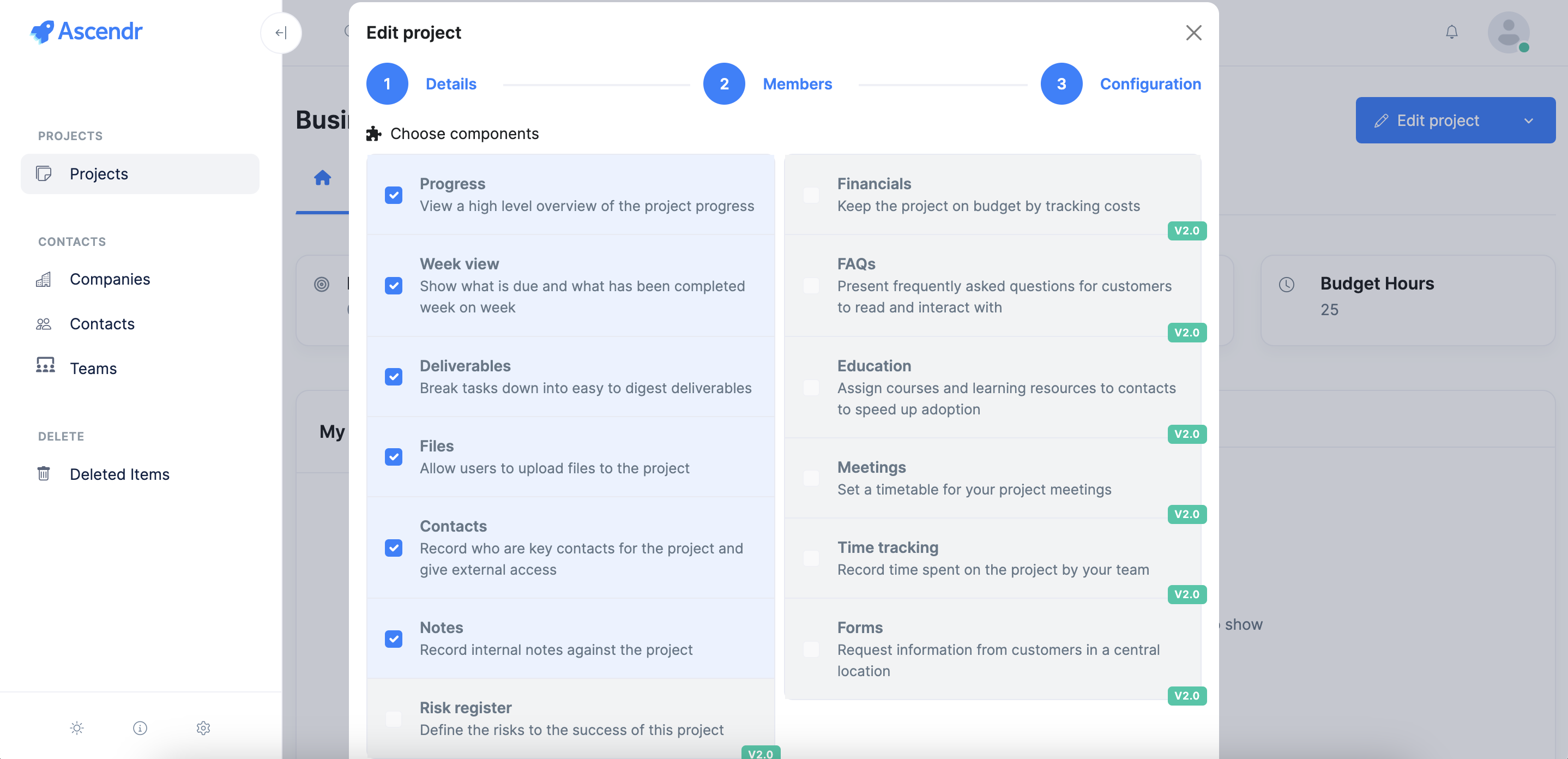 screenshot of Ascendr