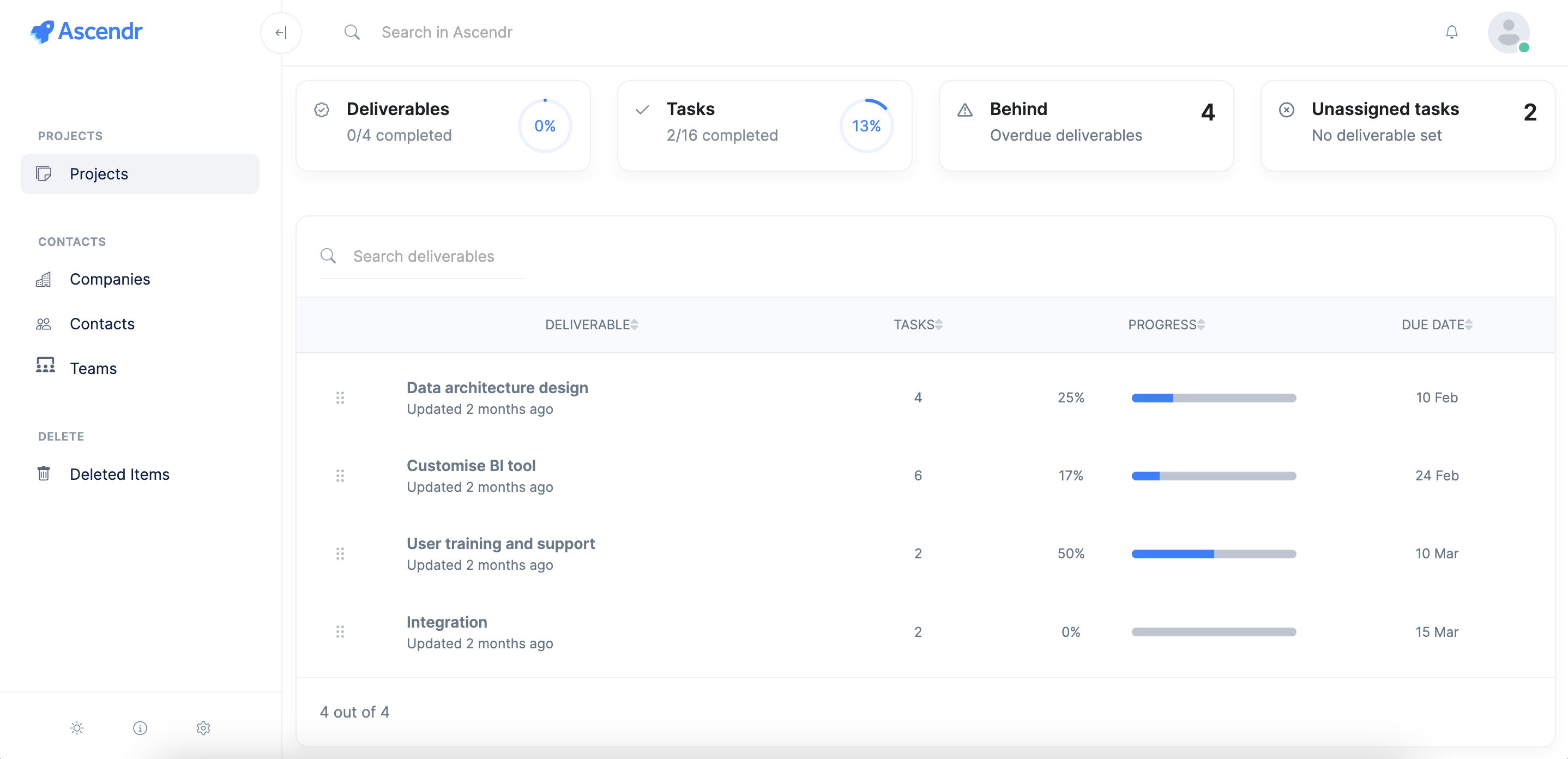 screenshot of Ascendr