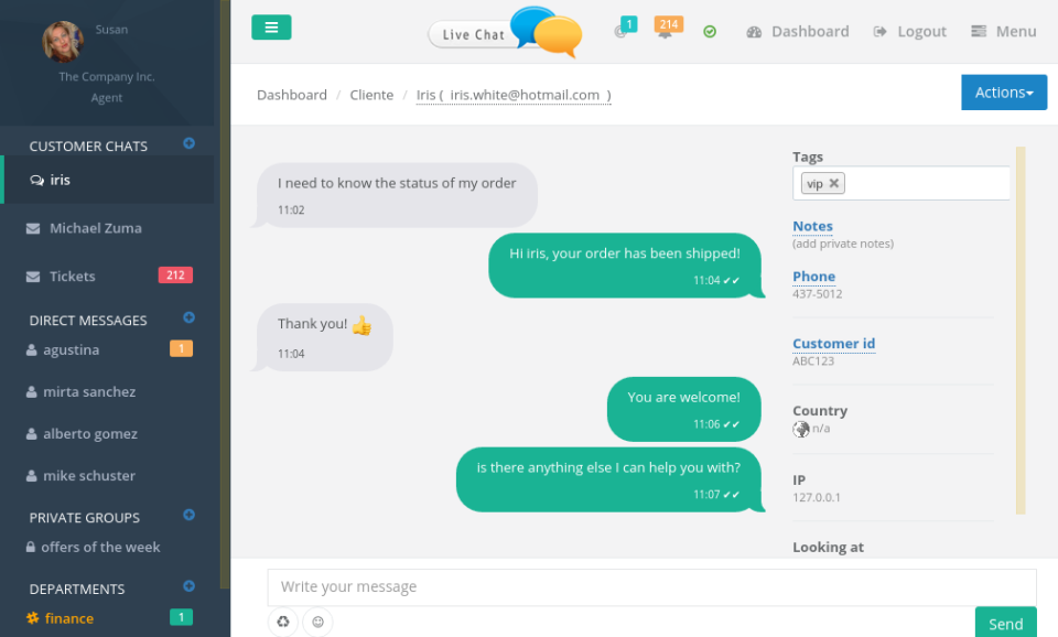screenshot of AsisteClick
