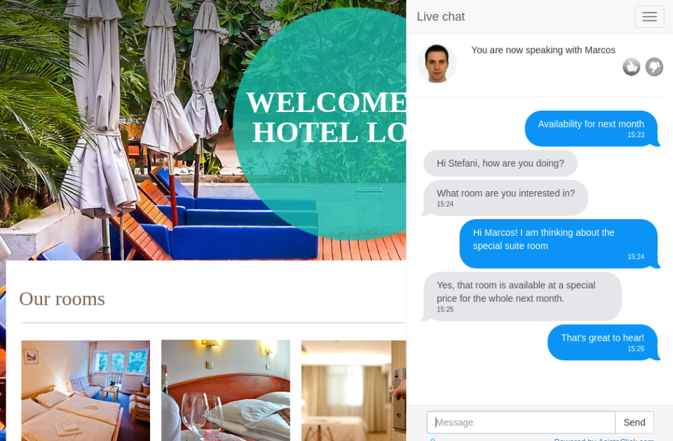 screenshot of AsisteClick