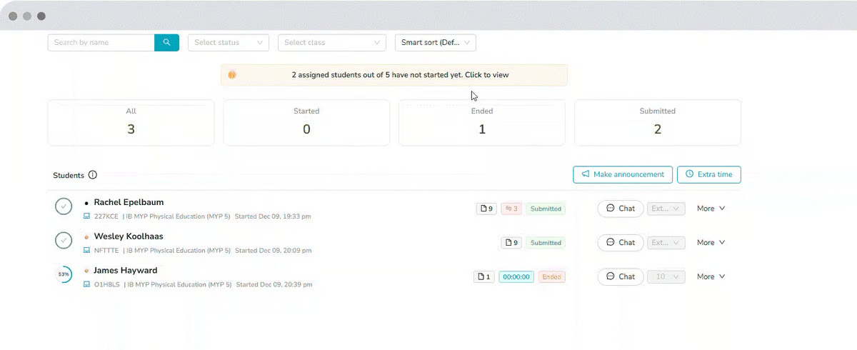 screenshot of AssessPrep