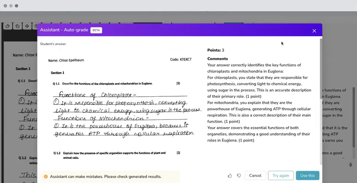 screenshot of AssessPrep