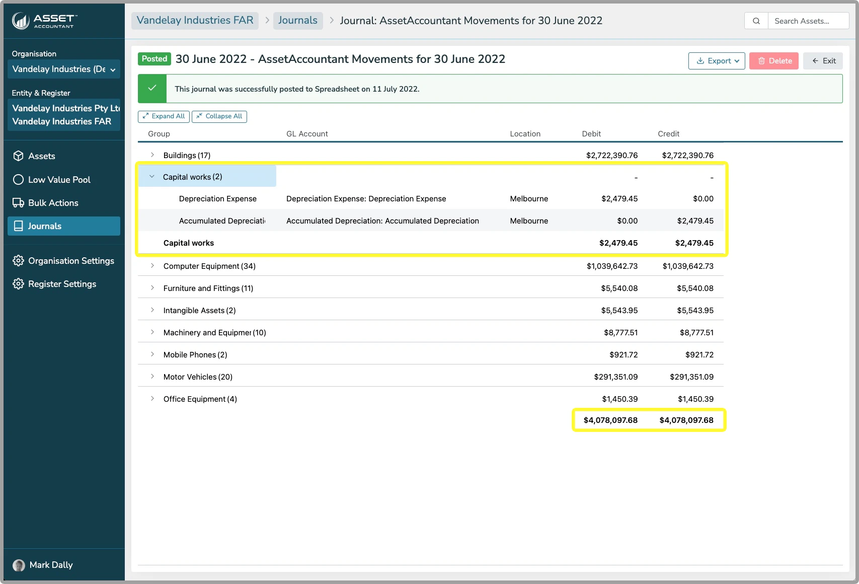 screenshot of AssetAccountant