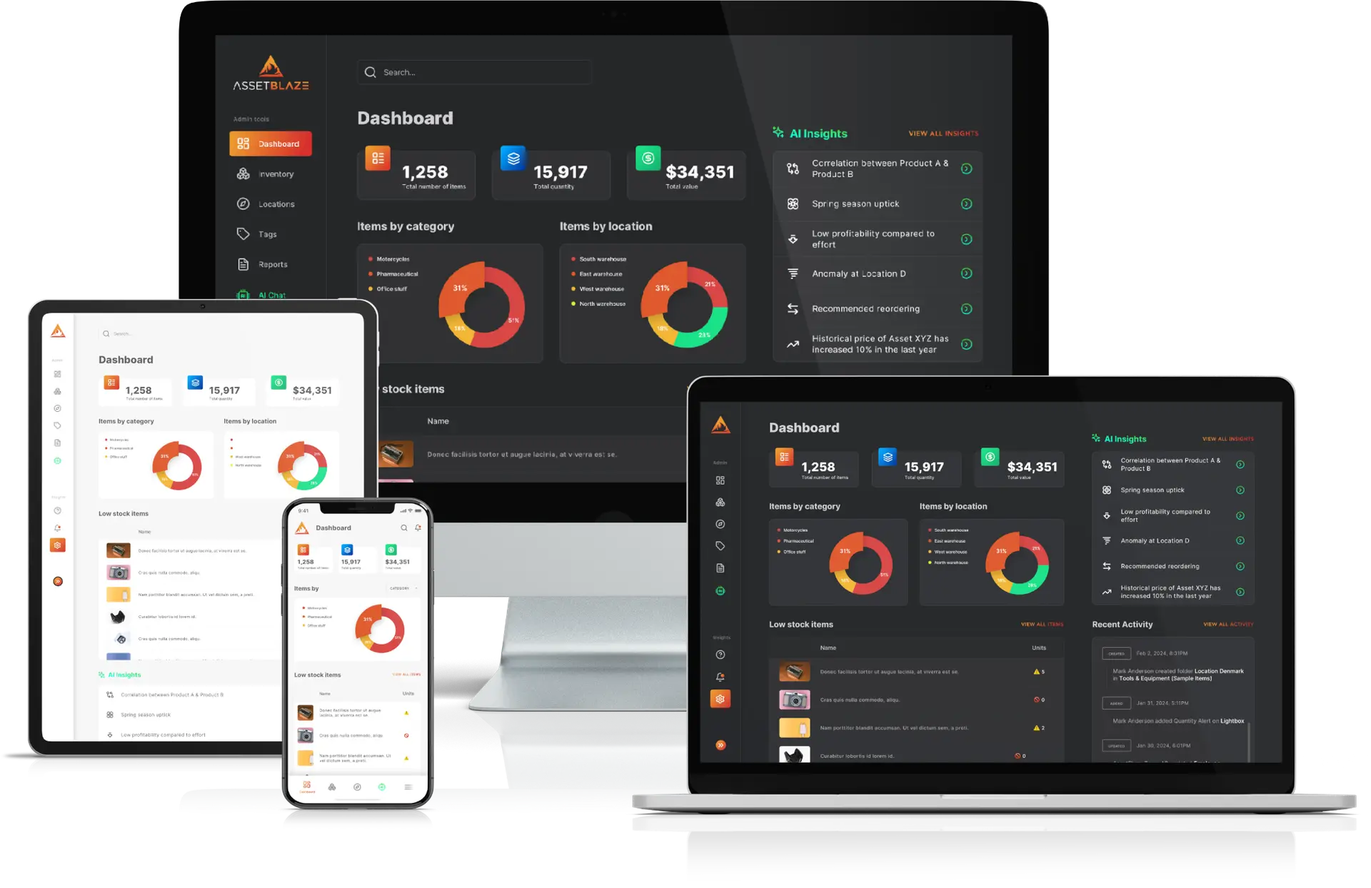 screenshot of AssetBlaze