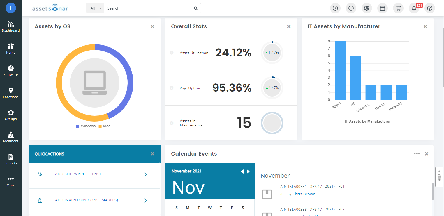 screenshot of AssetSonar