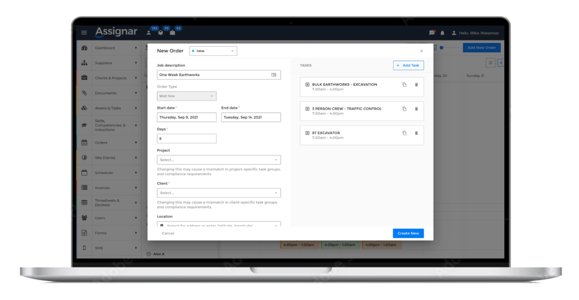 screenshot of Assignar