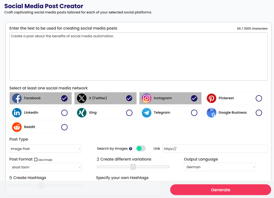 screenshot of Assistini