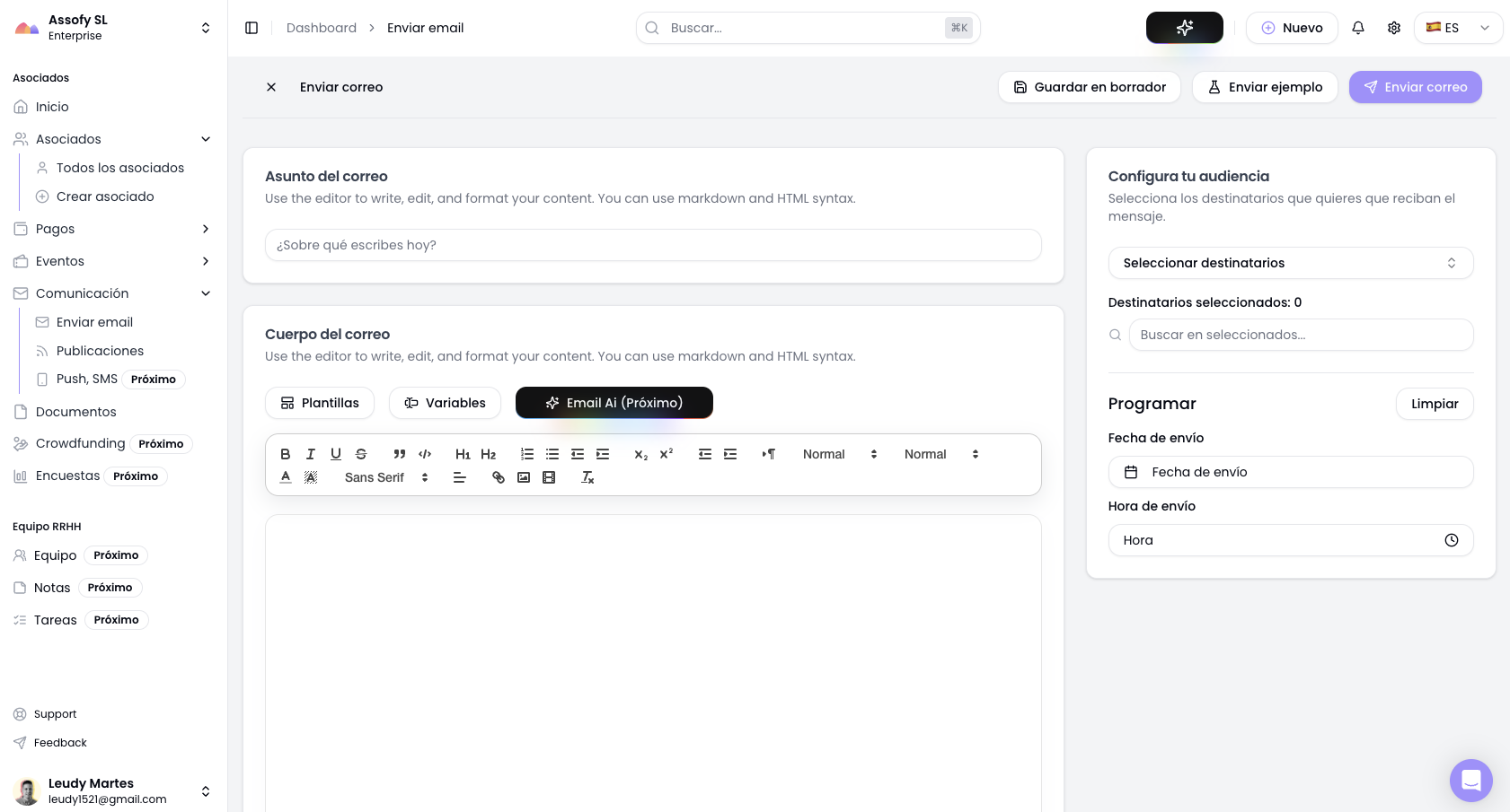 screenshot of Assofy