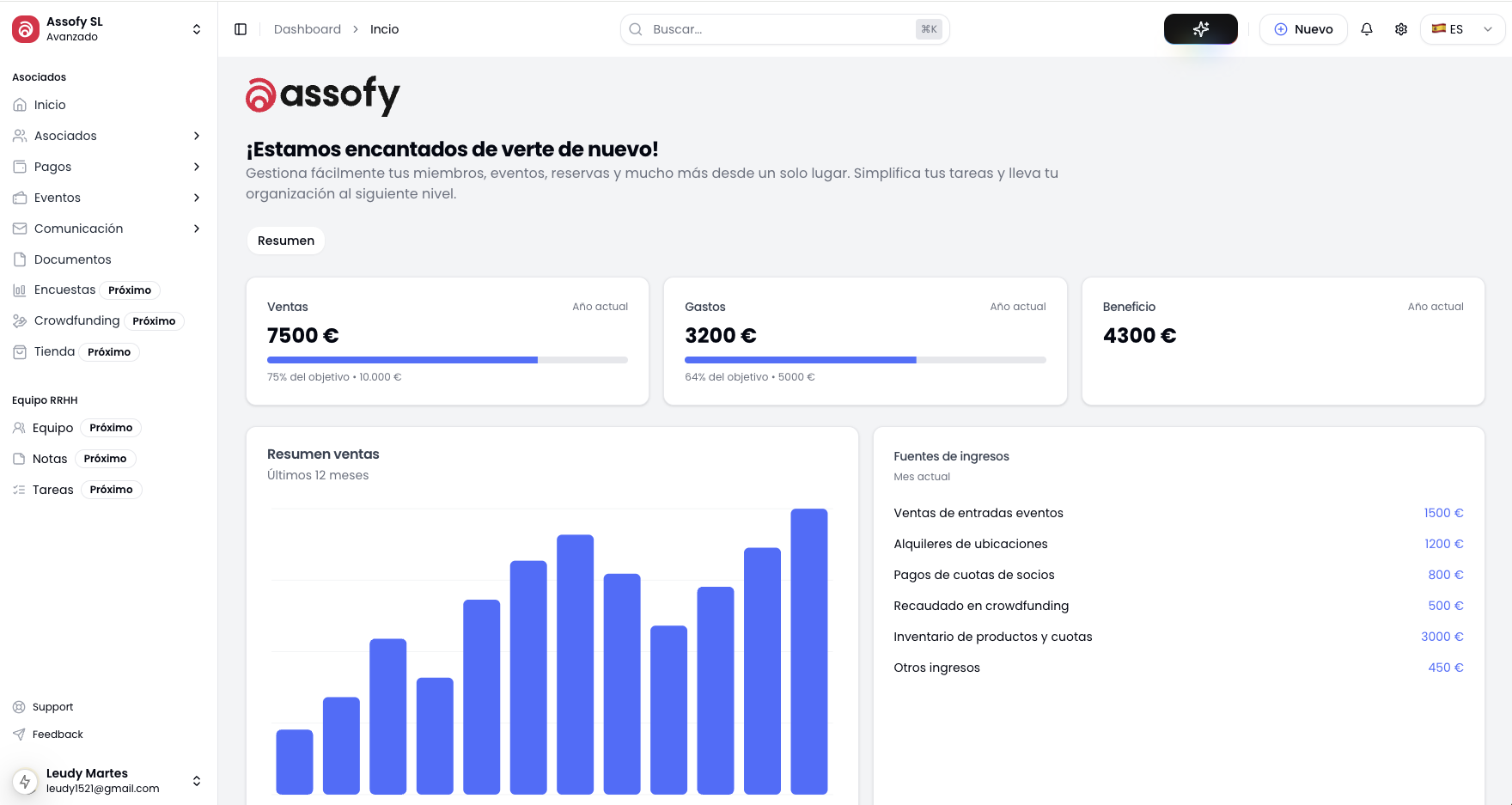 screenshot of Assofy