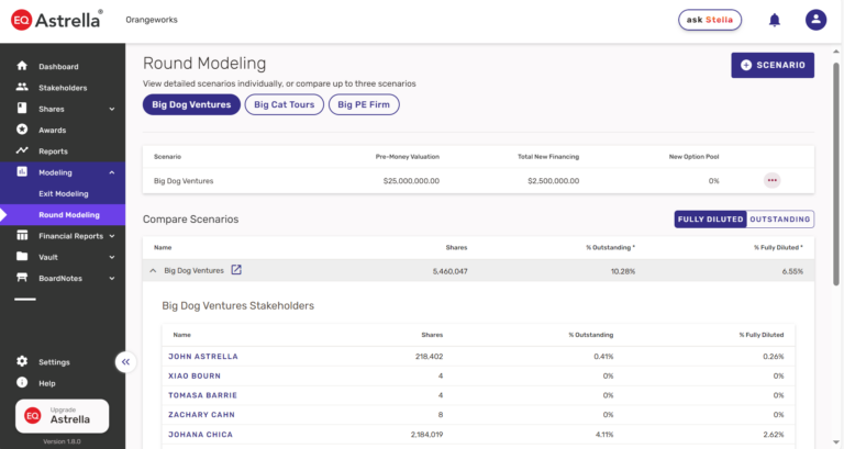 screenshot of Astrella