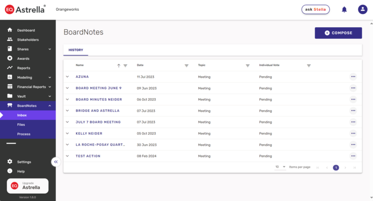 screenshot of Astrella